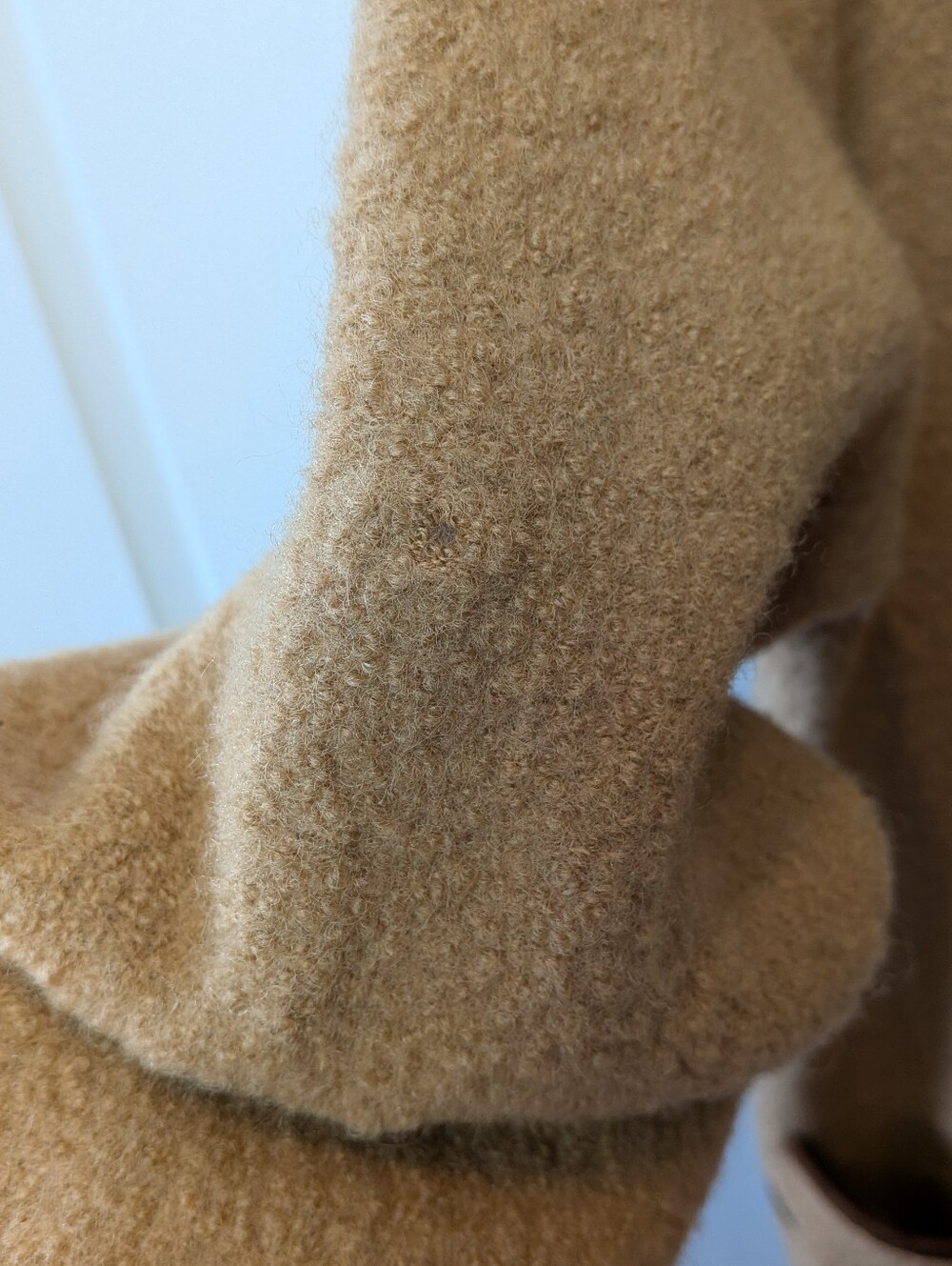 VINTAGE Mat Cardigan Size L 100% Wool Granny Style Buttons Closure Shoulder Pads - Picture 8 of 15